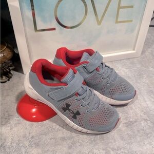 Under Armour Kids' Blue and Red Sneakers size 12K